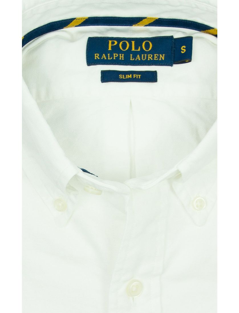 Overhemd Ralph Lauren uni wit Oxford Slim Fit
