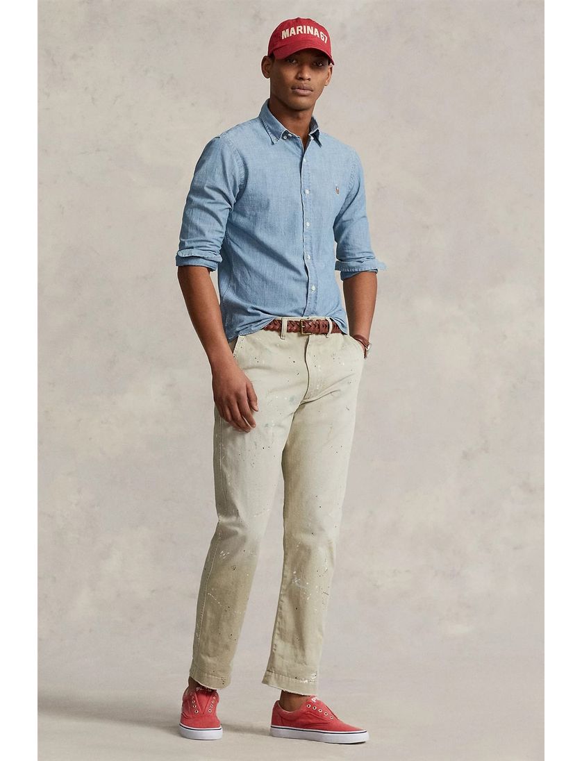 Ralph Lauren jeans overhemd Slim Fit midblue denim