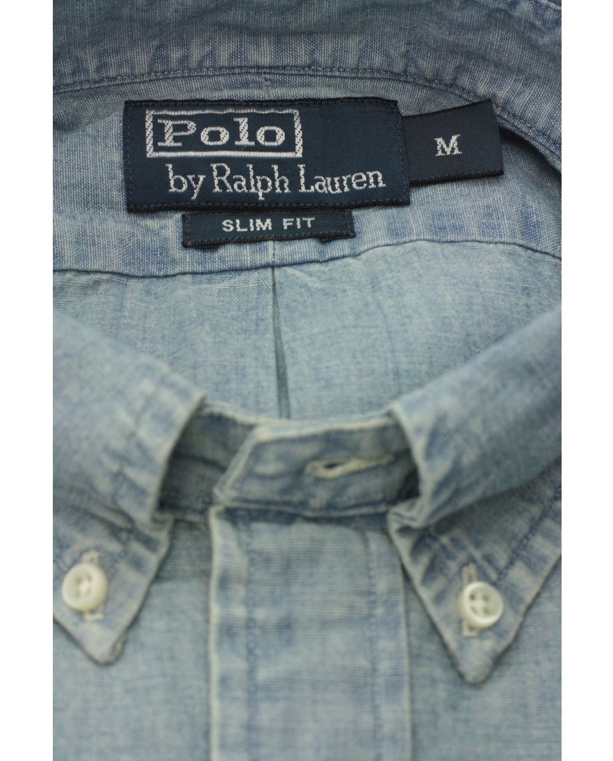 Ralph Lauren jeans overhemd middelblauw Slim Fit