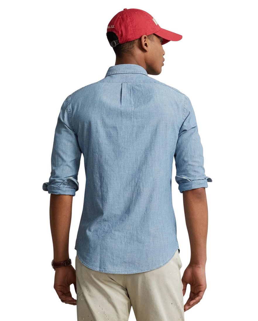 Ralph Lauren jeans overhemd middelblauw Slim Fit