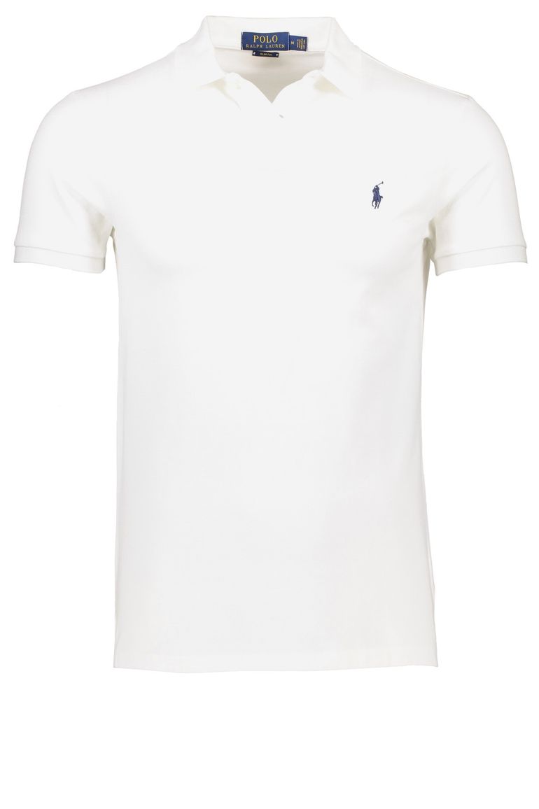 Polo Ralph Lauren polo slim fit wit effen katoen