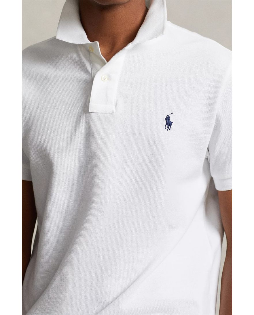 Polo Ralph Lauren polo slim fit wit effen katoen