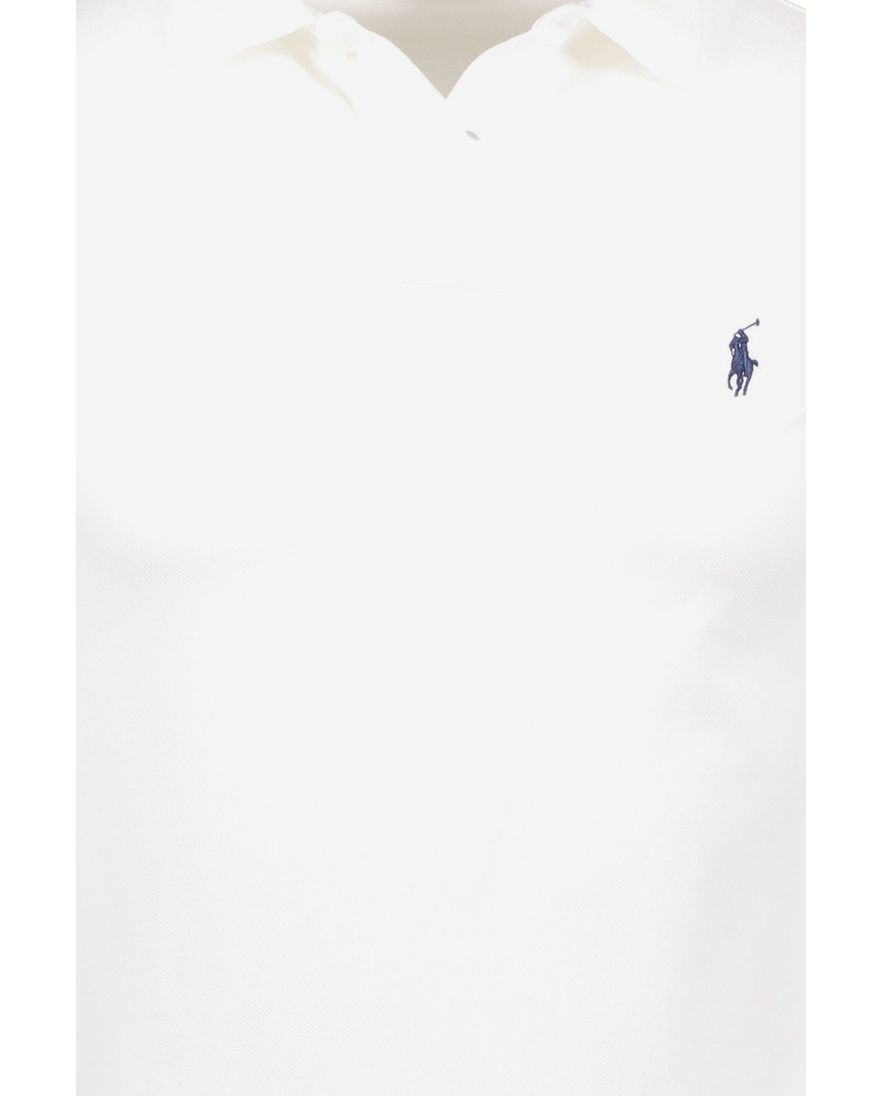 Polo Ralph Lauren polo slim fit wit effen katoen