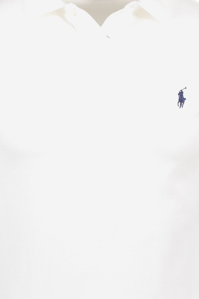 Polo Ralph Lauren polo slim fit wit effen katoen