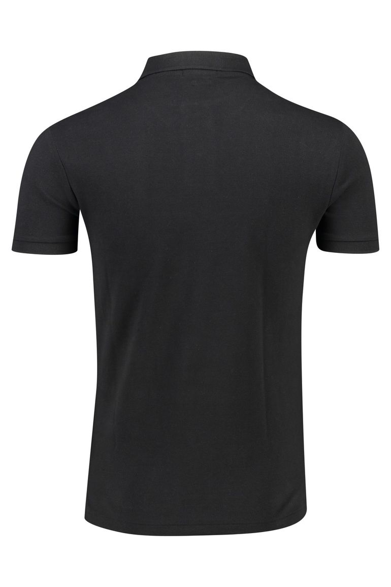 polo Polo Ralph Lauren zwart effen katoen slim fit