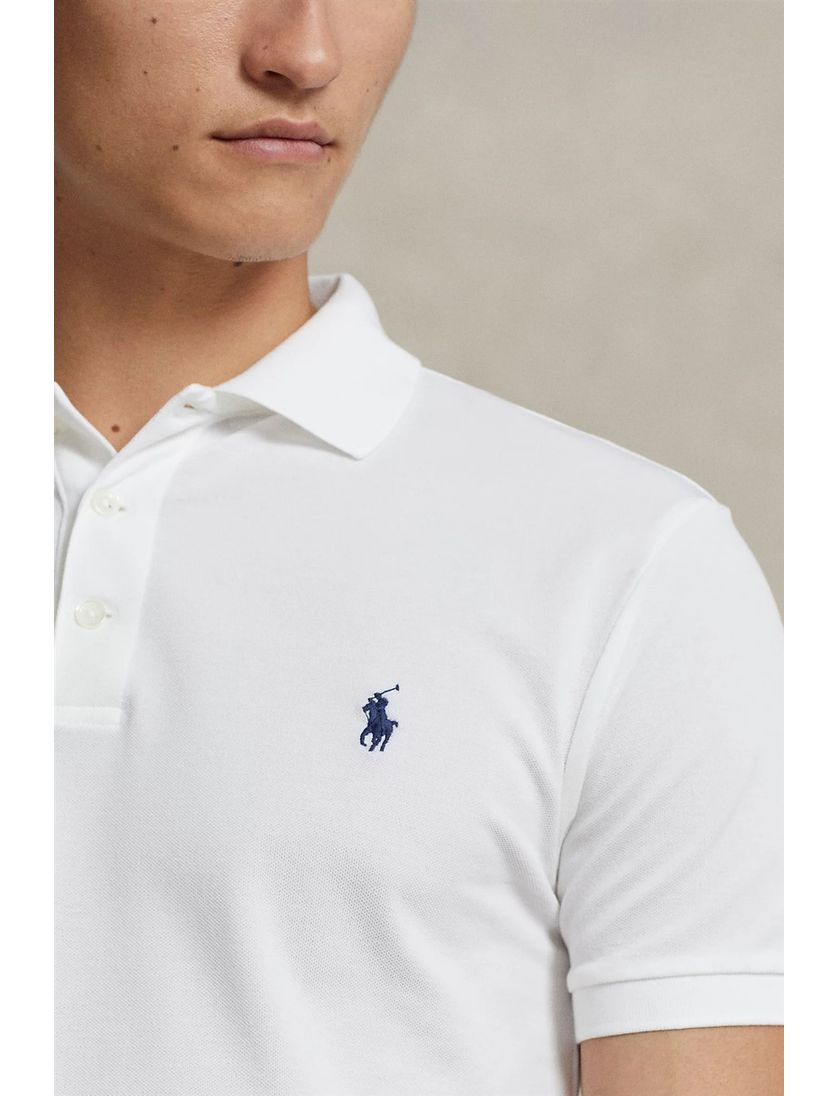Witte polo Ralph Lauren Slim Fit