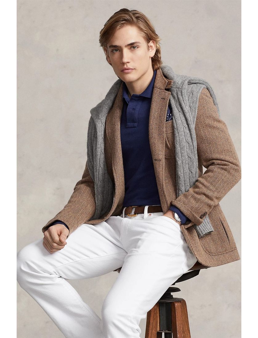 Polo Ralph Lauren polo donkerblauw effen katoen slim fit