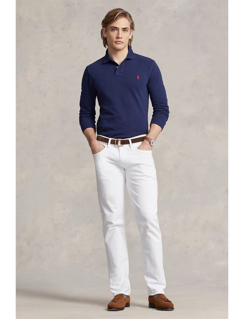 Polo Ralph Lauren polo donkerblauw effen katoen slim fit