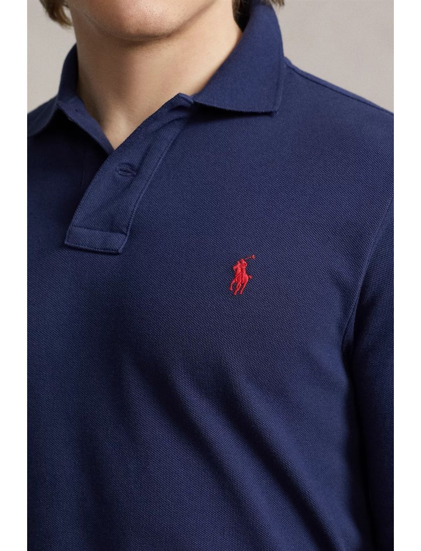 Polo Ralph Lauren polo donkerblauw effen katoen slim fit