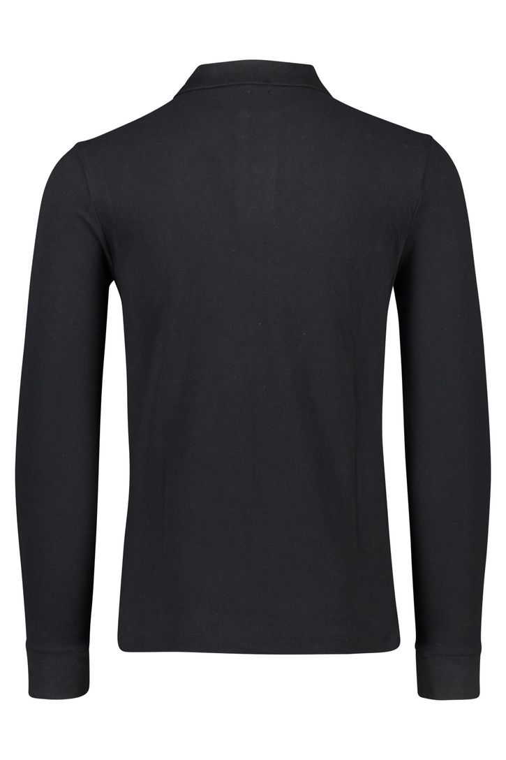 Polo Ralph Lauren polo zwart effen, geprint katoen slim fit