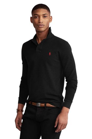 Polo Ralph Lauren Polo Ralph Lauren polo slim fit zwart effen, geprint katoen