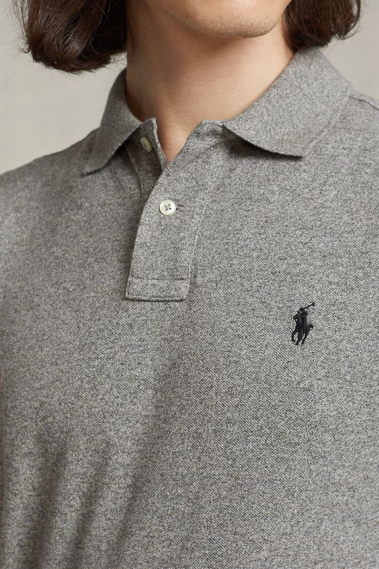 Polo Ralph Lauren polo slim fit grijs effen katoen