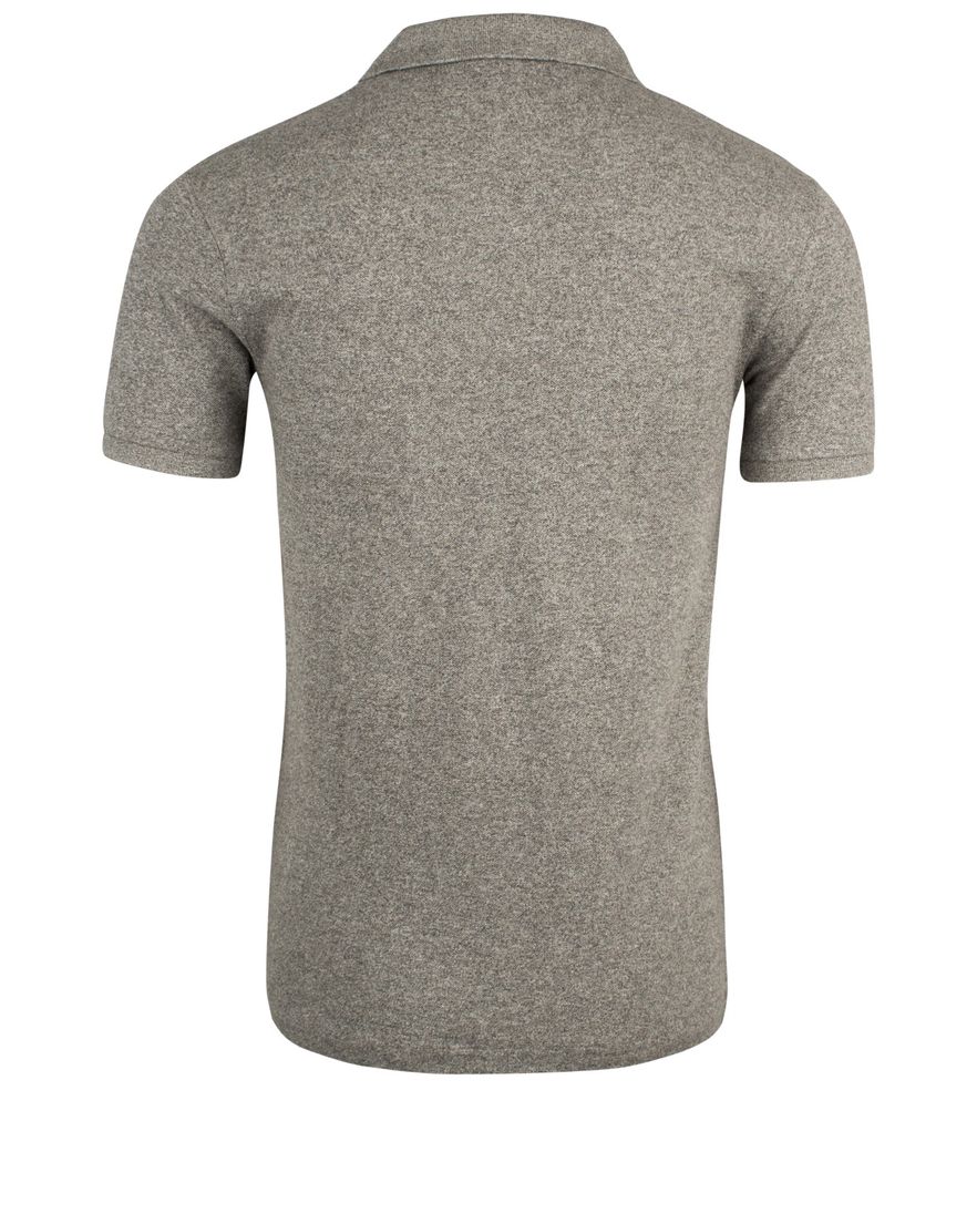 Ralph Lauren slim fit polo grijs melange