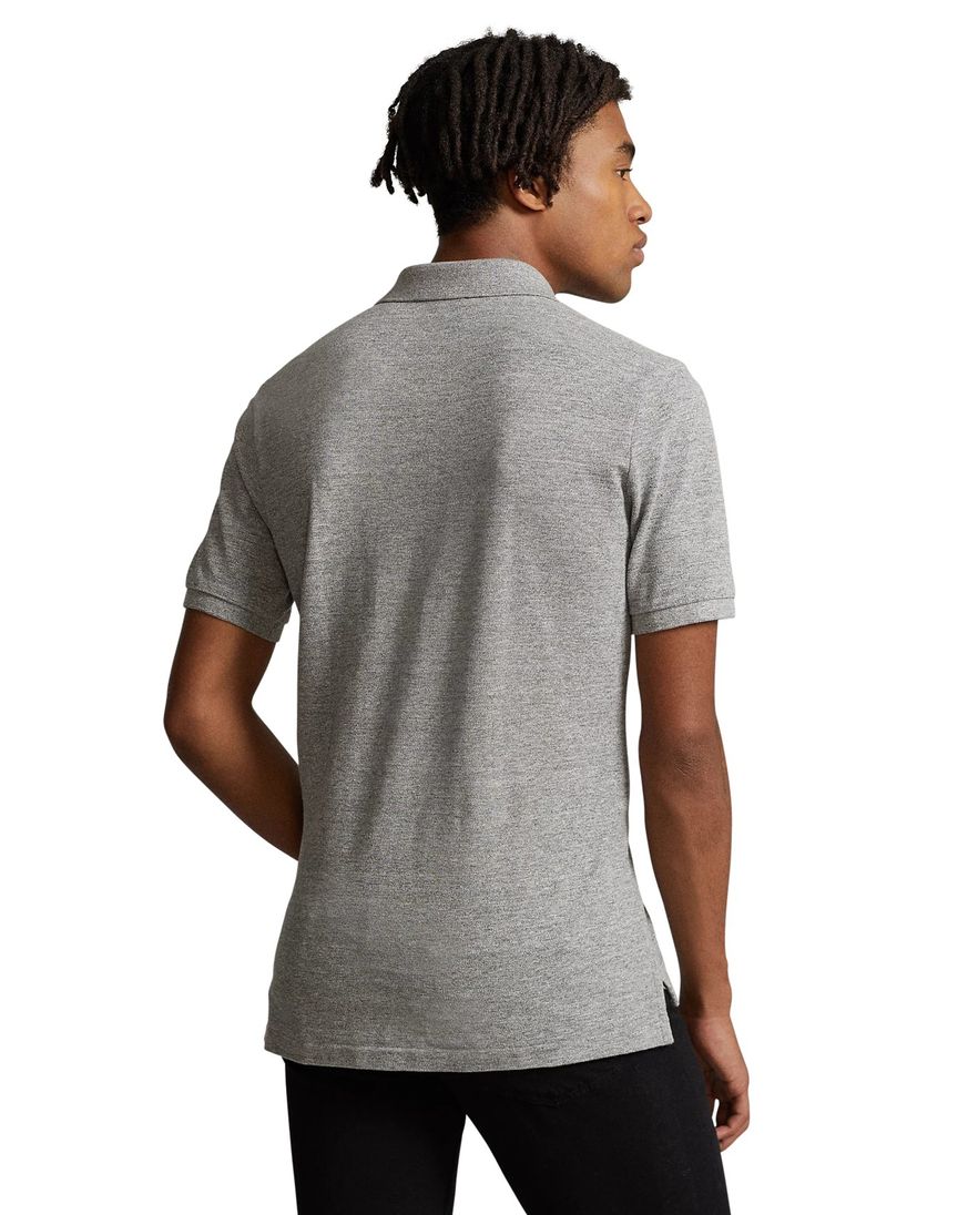 Ralph Lauren slim fit polo grijs melange