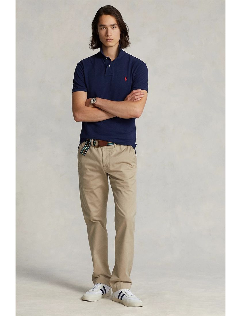 Ralph Lauren Custom Slim Fit polo donkerblauw