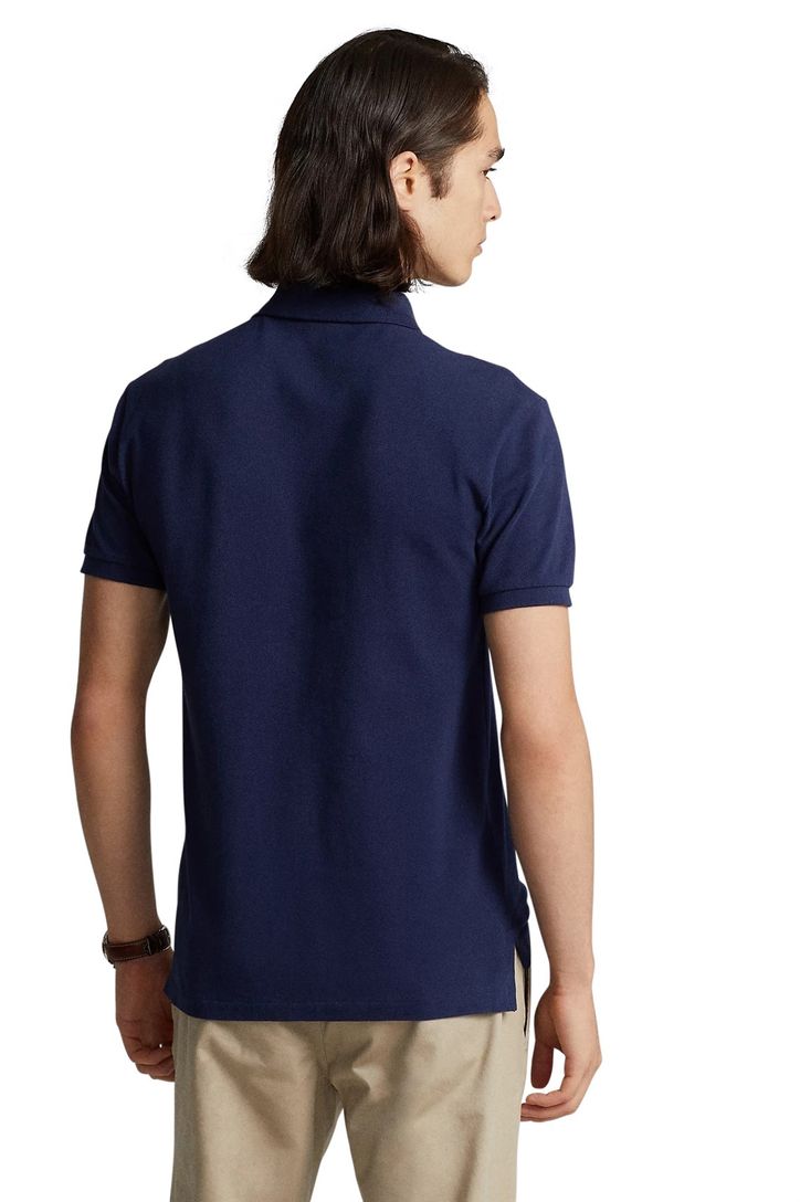 Ralph Lauren Custom Slim Fit polo donkerblauw
