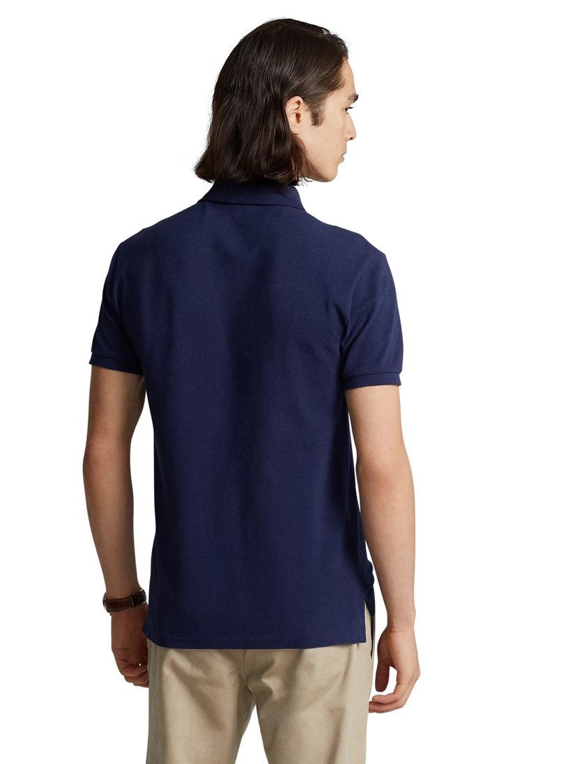 Ralph Lauren Custom Slim Fit polo donkerblauw