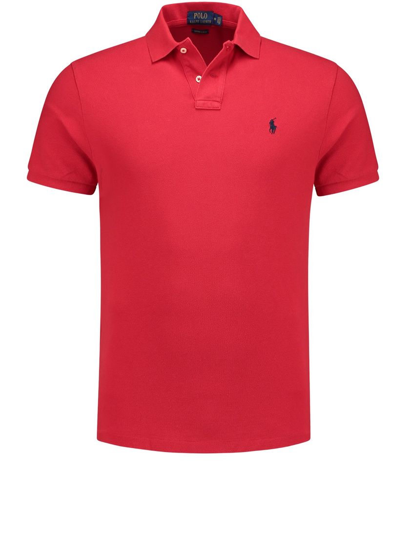 Poloshirt Ralph Lauren rood Custom Sim Fit