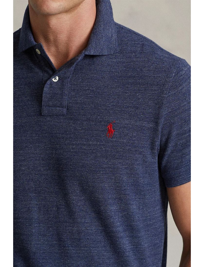 Polo Ralph Lauren poloshirt met logo blauw effen katoen normale fit