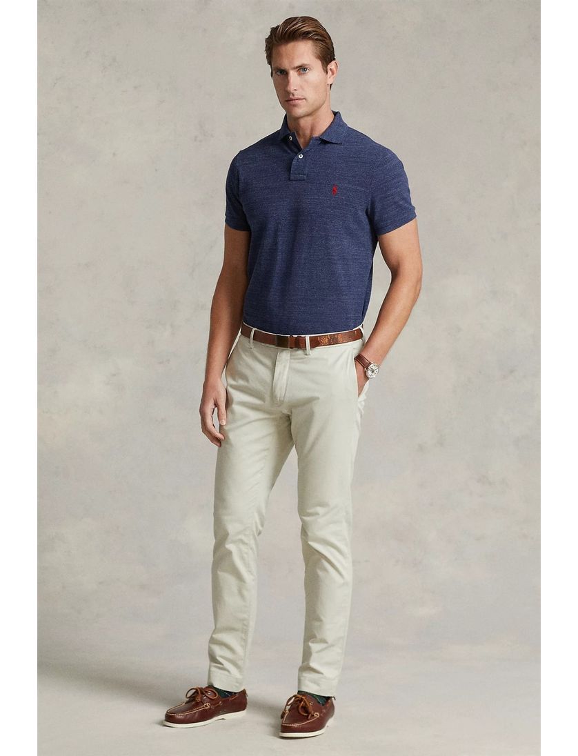 Polo Ralph Lauren poloshirt met logo blauw effen katoen normale fit