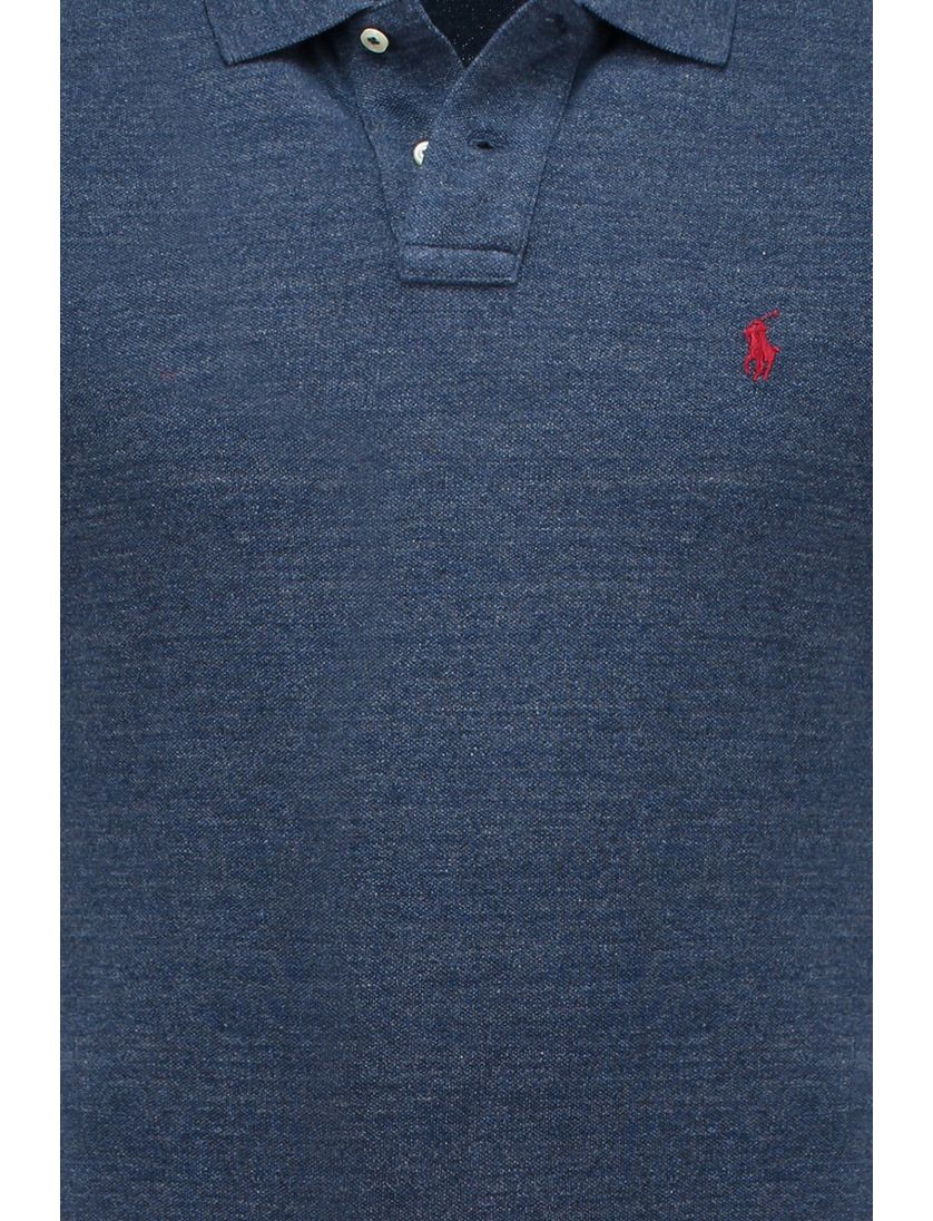 Polo Ralph Lauren poloshirt met logo blauw effen katoen normale fit