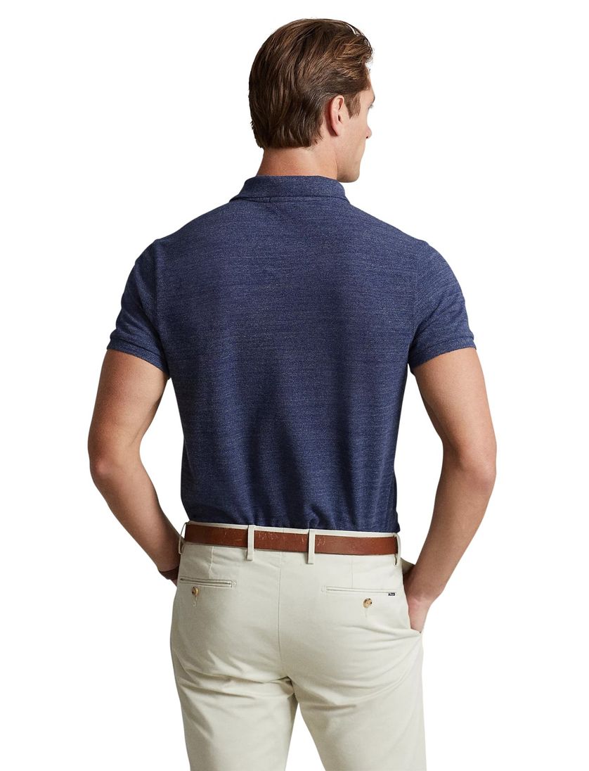 Polo Ralph Lauren poloshirt met logo blauw effen katoen normale fit