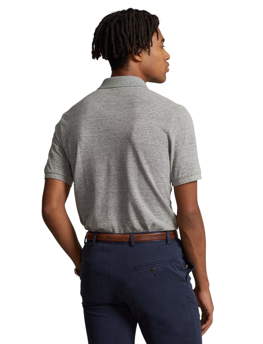 Polo Ralph Lauren polo Custom Slim Fit grijs effen katoen normale fit