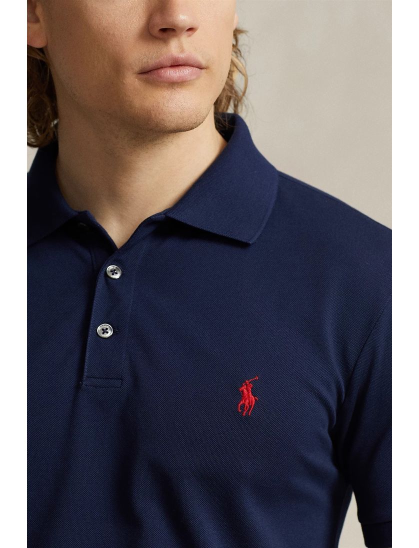 Ralph Lauren slim fit polo navy stretch