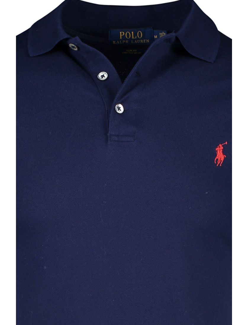 Ralph Lauren slim fit polo navy stretch