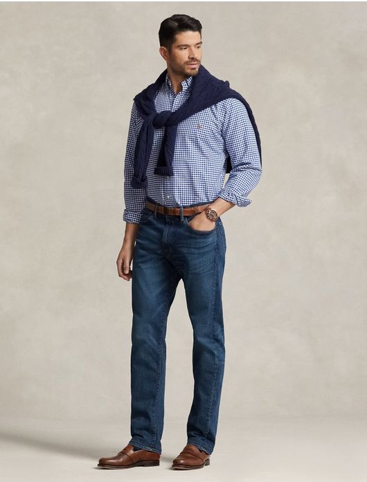 Ralph Lauren blauw geruit hemd oxford