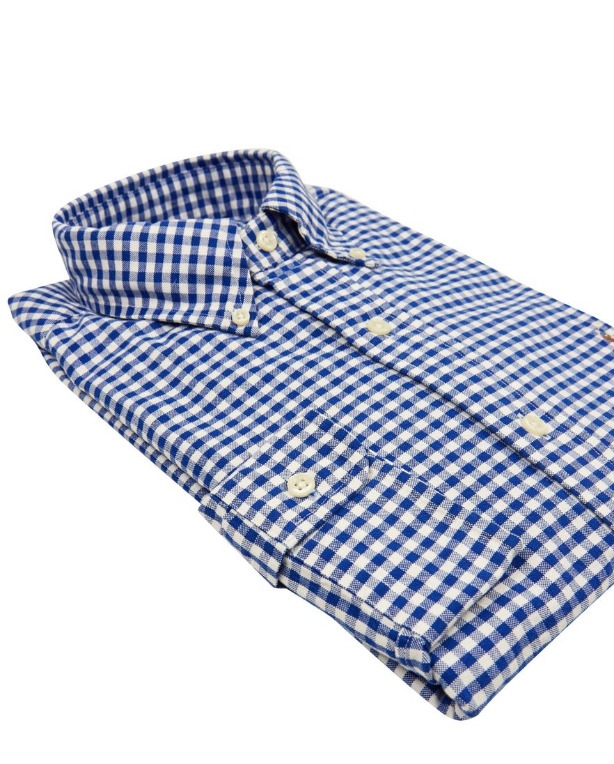 Ralph Lauren blauw geruit hemd oxford