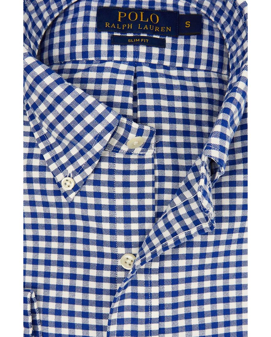 Ralph Lauren blauw geruit hemd oxford