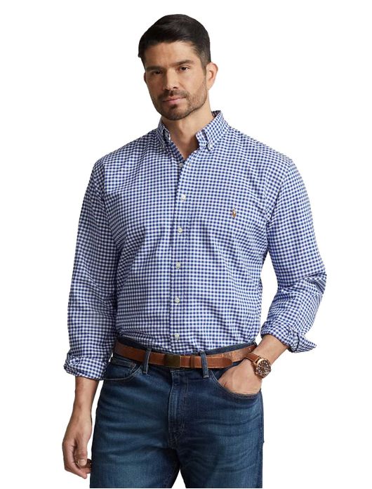 Ralph Lauren blauw geruit hemd oxford