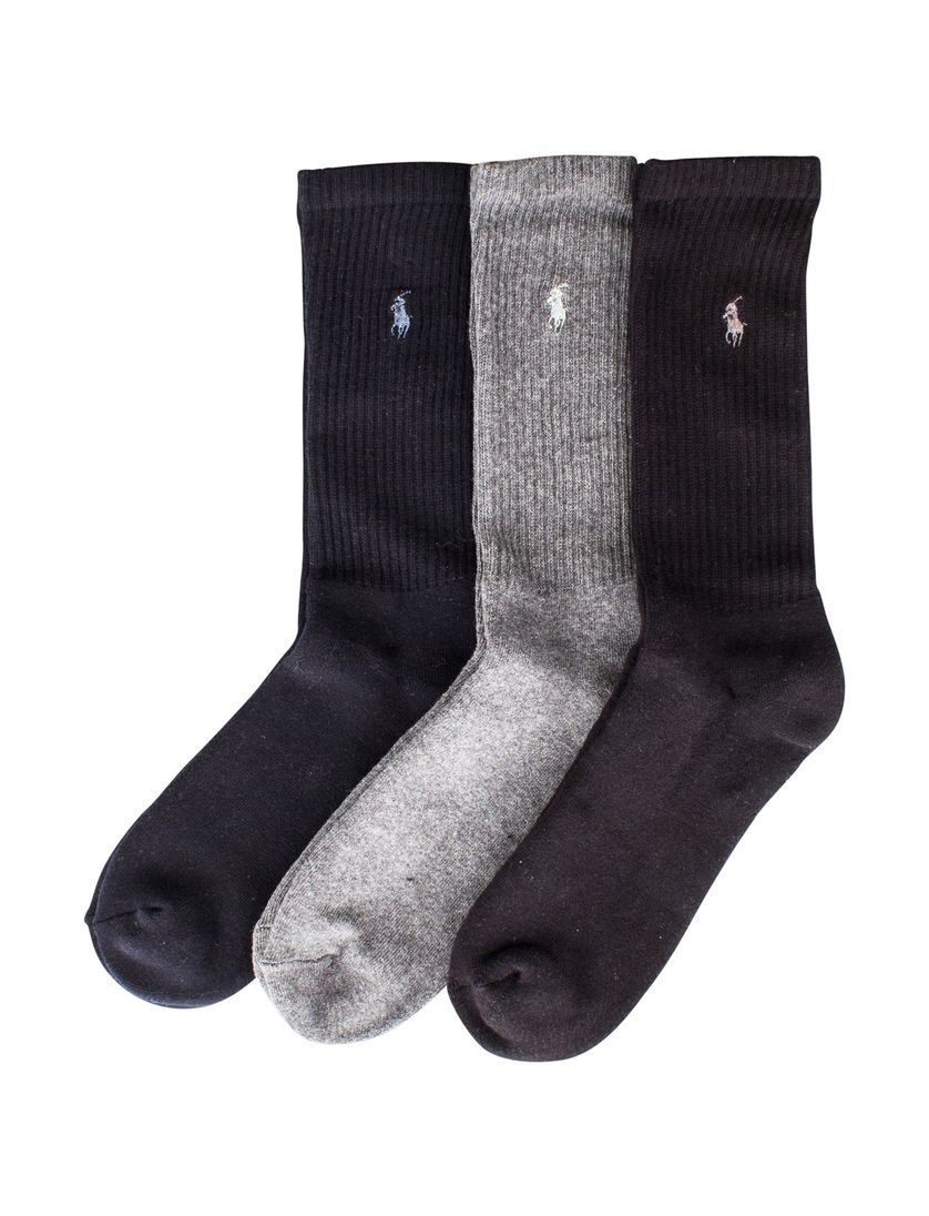 Ralph Lauren sokken 3 paar blauw/grijs/zwart