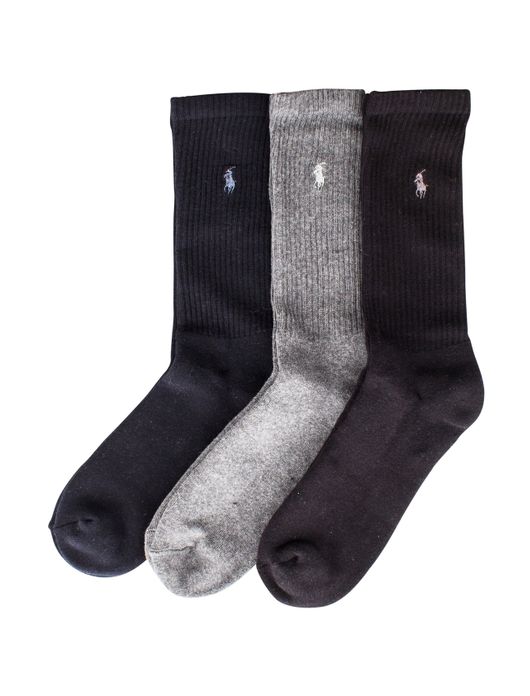 Sokken Ralph Lauren 3-pack blauw/grijs/zwart