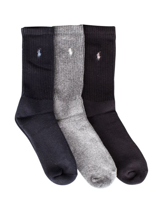 Sokken Ralph Lauren 3-pack blauw/grijs/zwart
