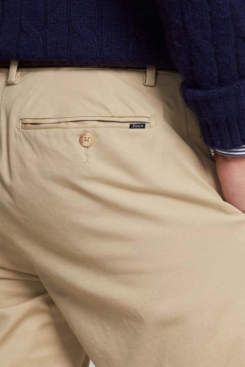 Polo Ralph Lauren katoenen broek beige effen slim fit