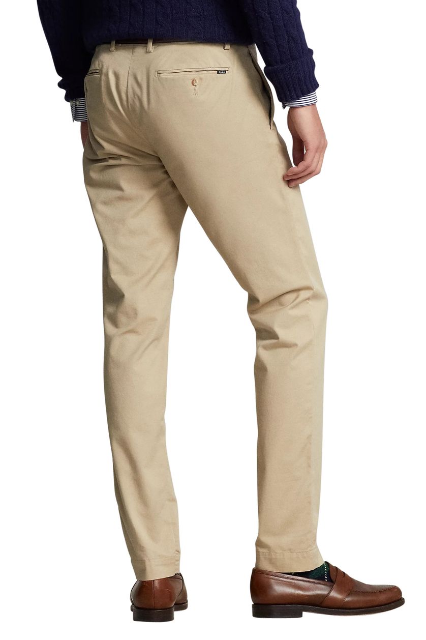 Polo Ralph Lauren katoenen broek beige effen slim fit