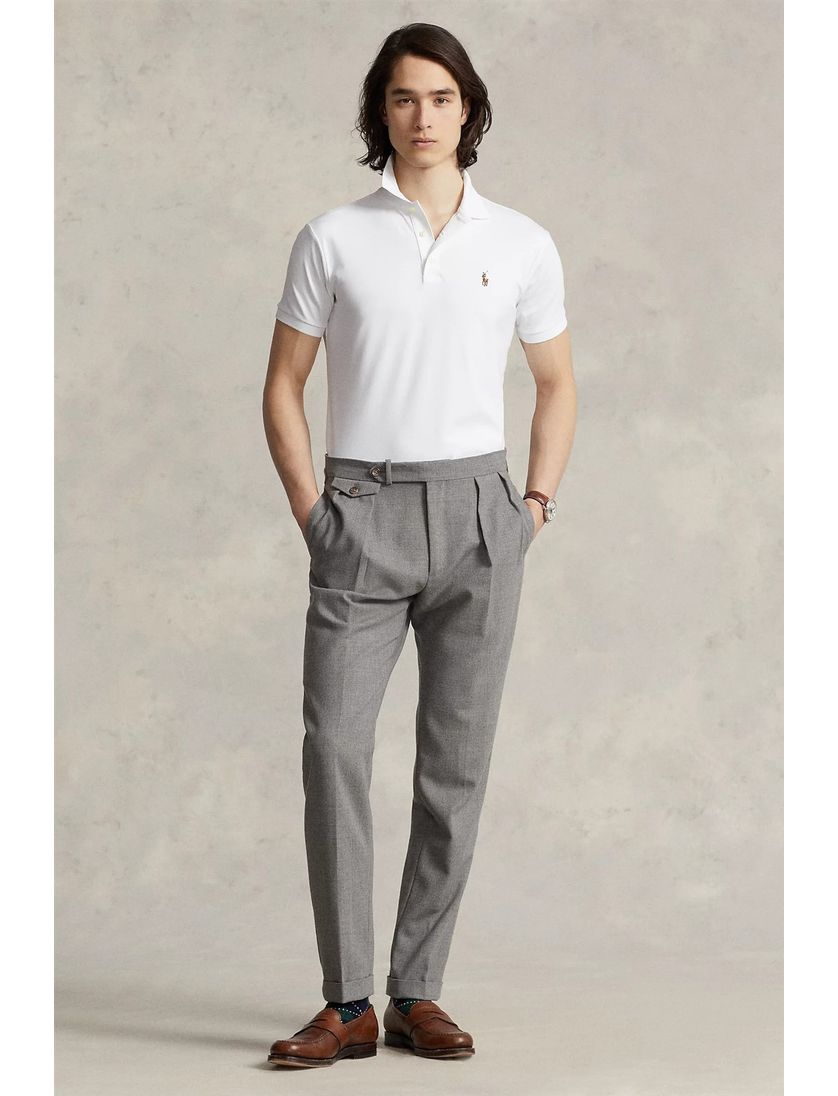 Polo Ralph Lauren poloshirt wit 3 knoops Slim Fit