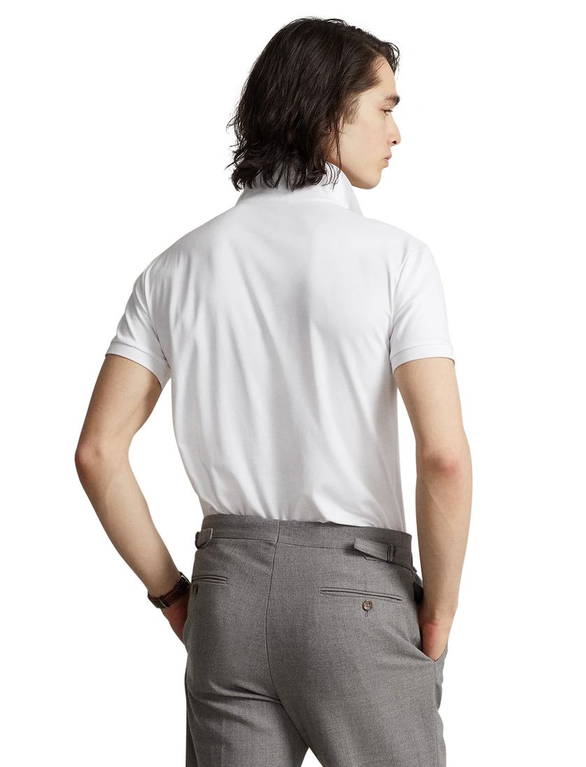 Polo Ralph Lauren poloshirt wit 3 knoops Slim Fit