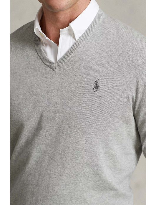 Ralph Lauren trui Slim Fit v-hals katoen