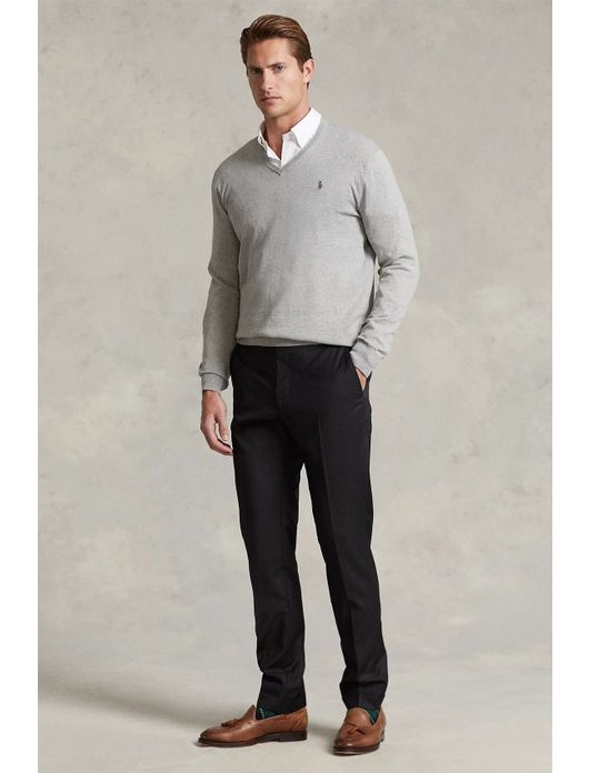 Ralph Lauren trui Slim Fit v-hals katoen
