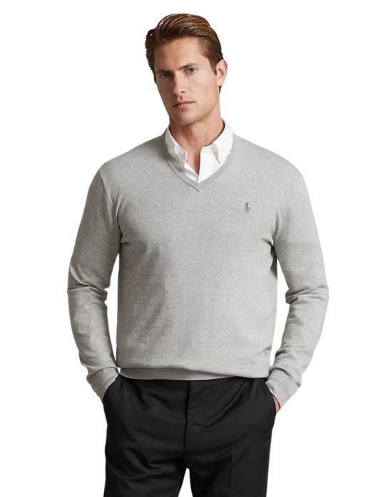 Ralph Lauren trui Slim Fit v-hals katoen