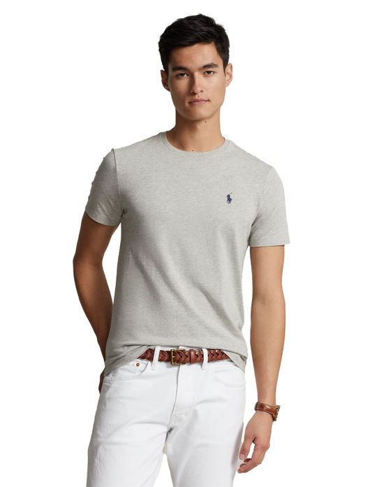 T-shirt Ralph Lauren Custom Slim Fit grijs