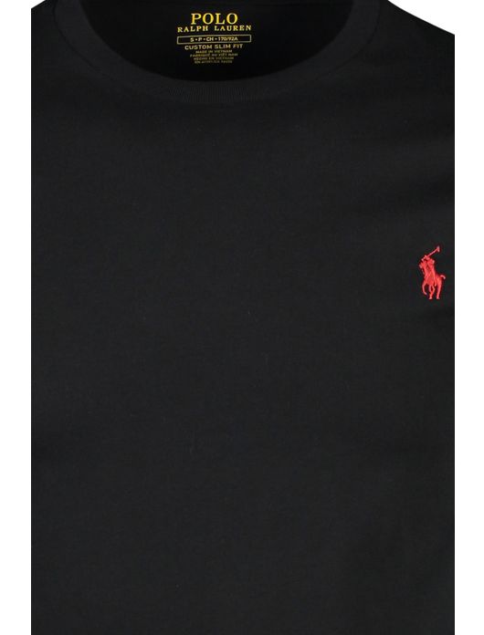 Zwart t-shirt Ralph Lauren Custom Slim Fit