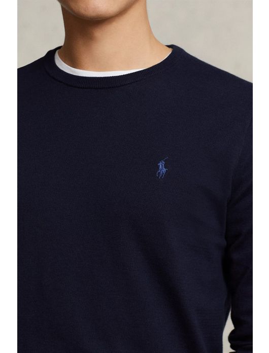 Ralph Lauren sweater ronde hals Slim Fit navy