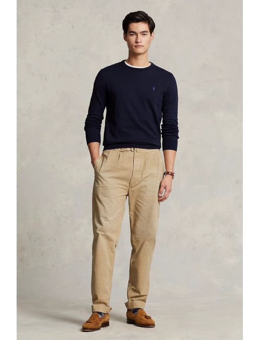 Ralph Lauren sweater ronde hals Slim Fit navy