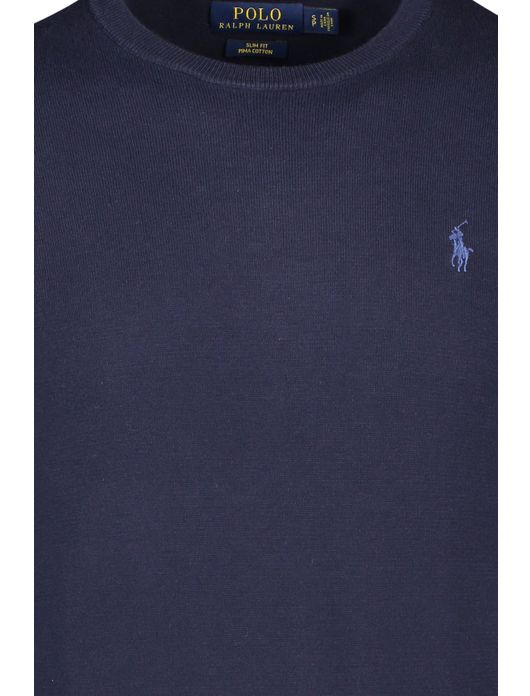 Ralph Lauren sweater ronde hals Slim Fit navy
