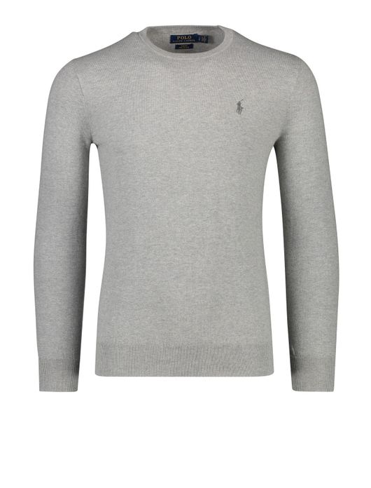 Ralph Lauren sweater ronde hals Slim Fit grijs