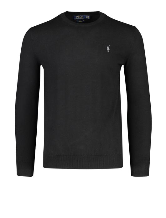 Ralph Lauren Slim Fit trui ronde hals zwart